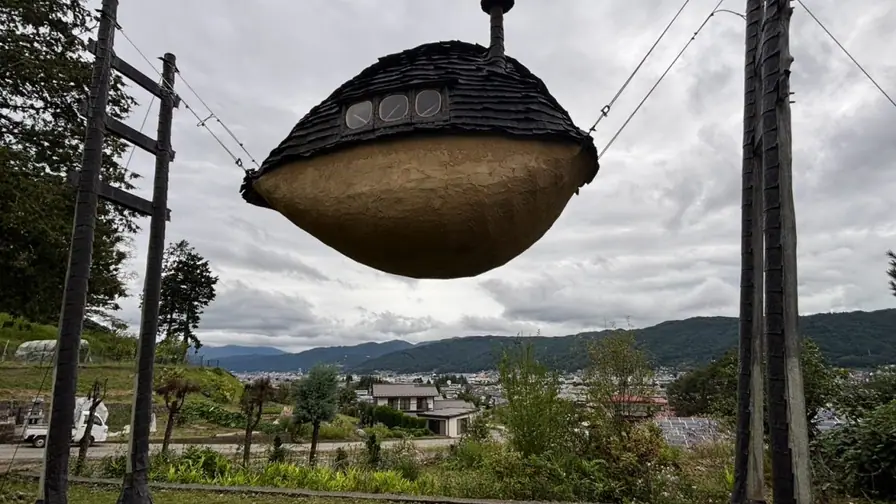 Suspended in Midair: Inside Nagano's Bizarre Floating Mud Boat Teahouse cover