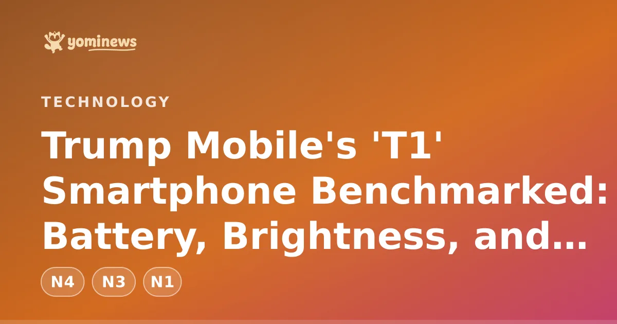 Trump Mobile's 'T1' Smartphone Benchmarked: Battery, Brightness, and More Revealed