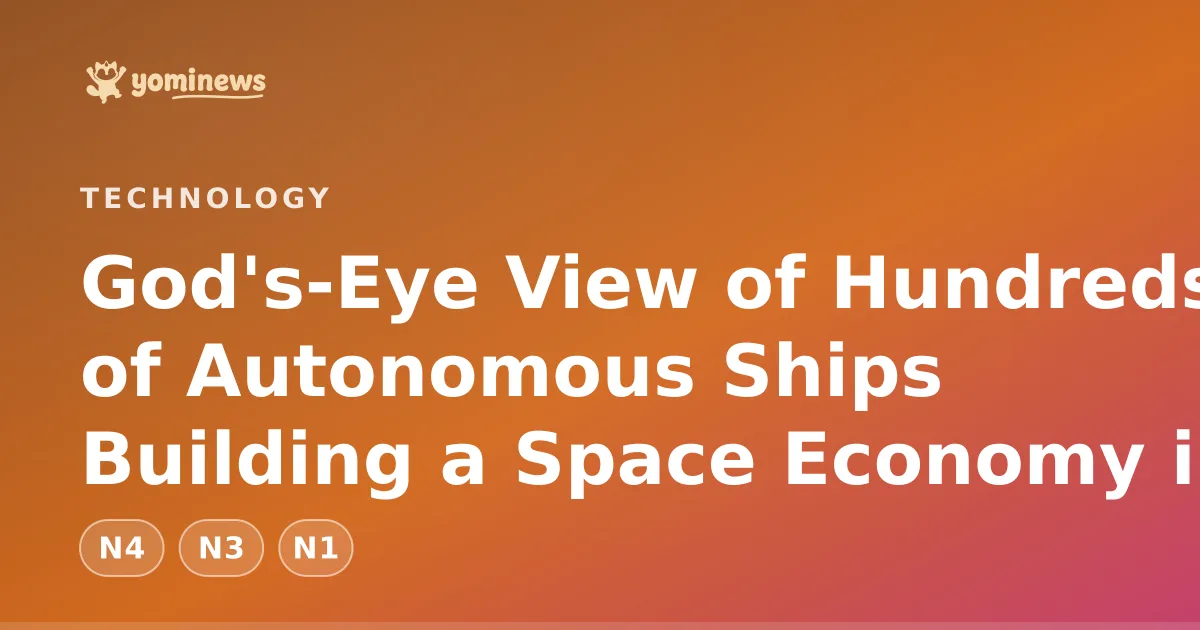 God's-Eye View of Hundreds of Autonomous Ships Building a Space Economy in 'The Space Project'