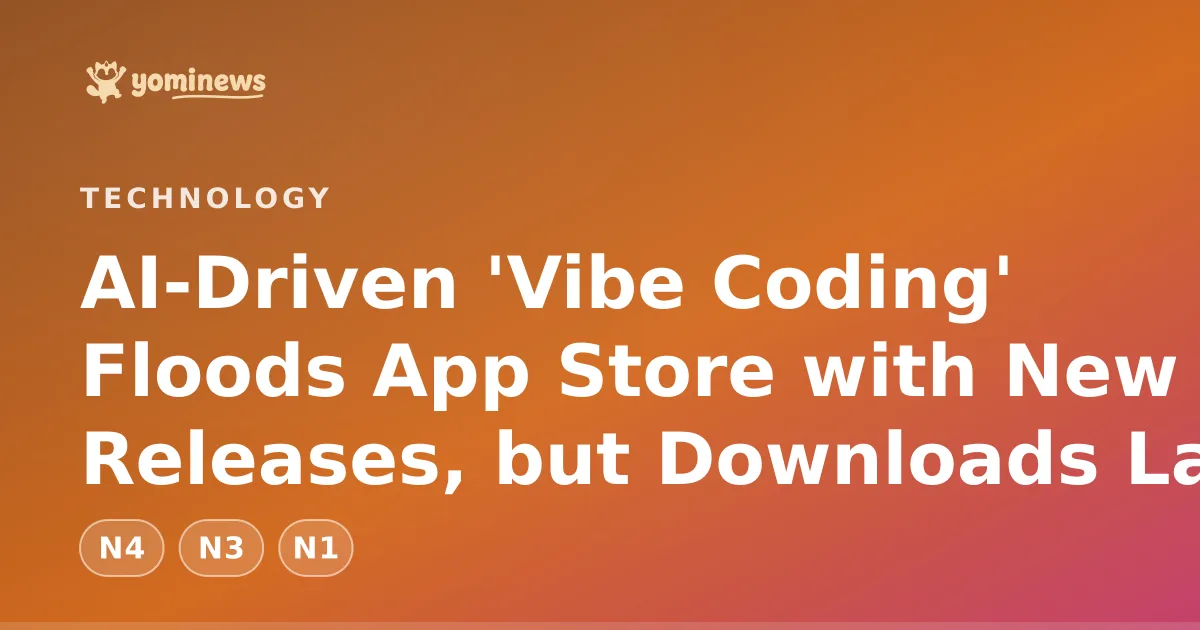 AI-Driven 'Vibe Coding' Floods App Store with New Releases, but Downloads Lag