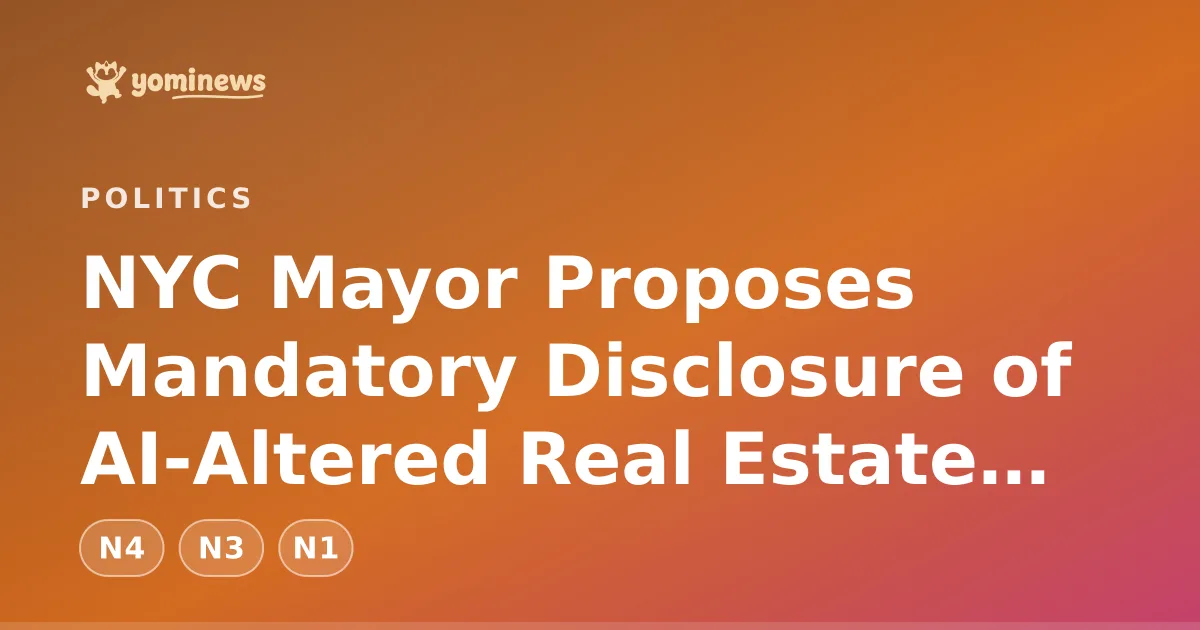 NYC Mayor Proposes Mandatory Disclosure of AI-Altered Real Estate Listings
